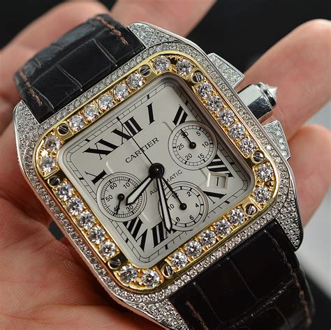 gold cartier watches|cartier gold watch with diamonds.